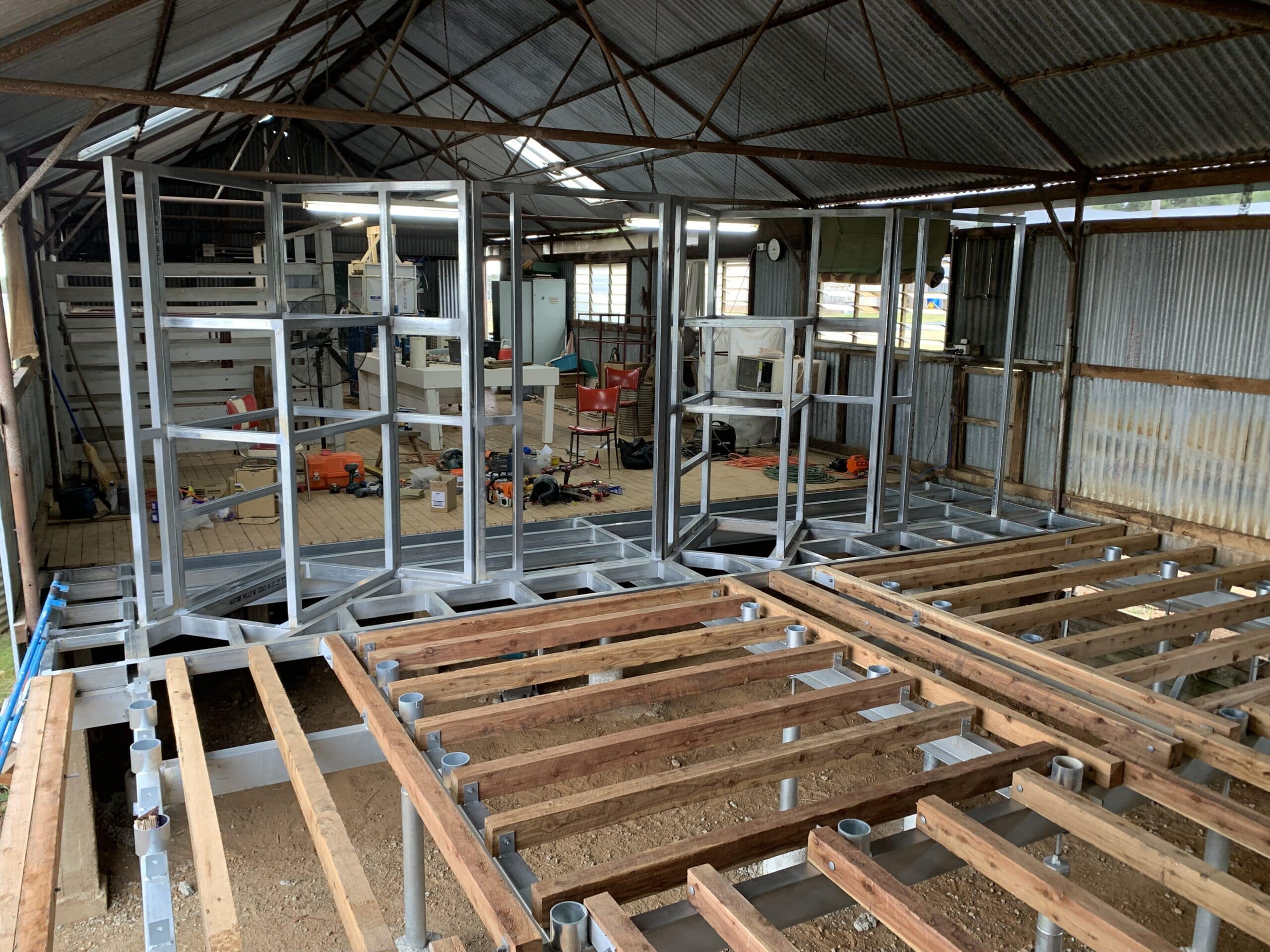 Fitting out an existing shed